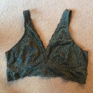 aerie olive green bralette